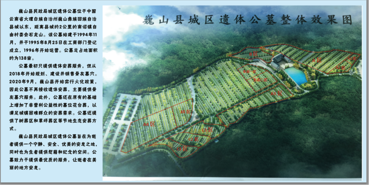 巍山县民政局城区遗体公墓园区图片