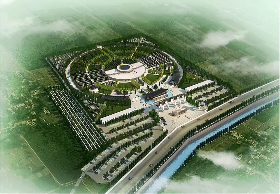 秦都区城市公益性公墓北郊寄思园园区图片