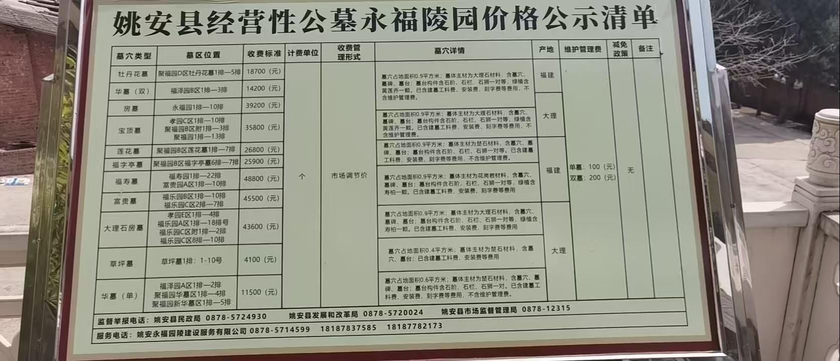 姚安永福园陵骨灰公墓园区图片