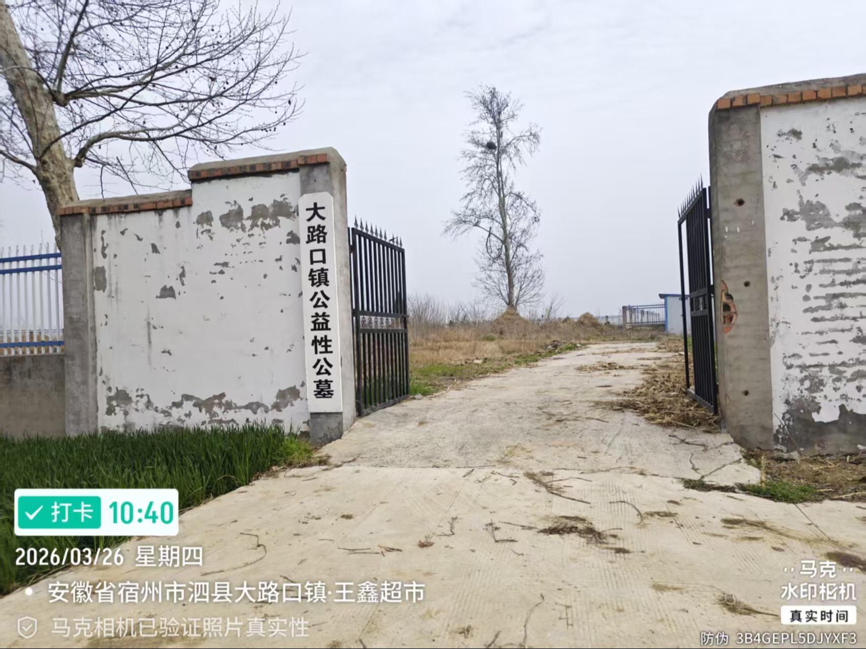 泗县大路口镇河平村公益性公墓园区图片