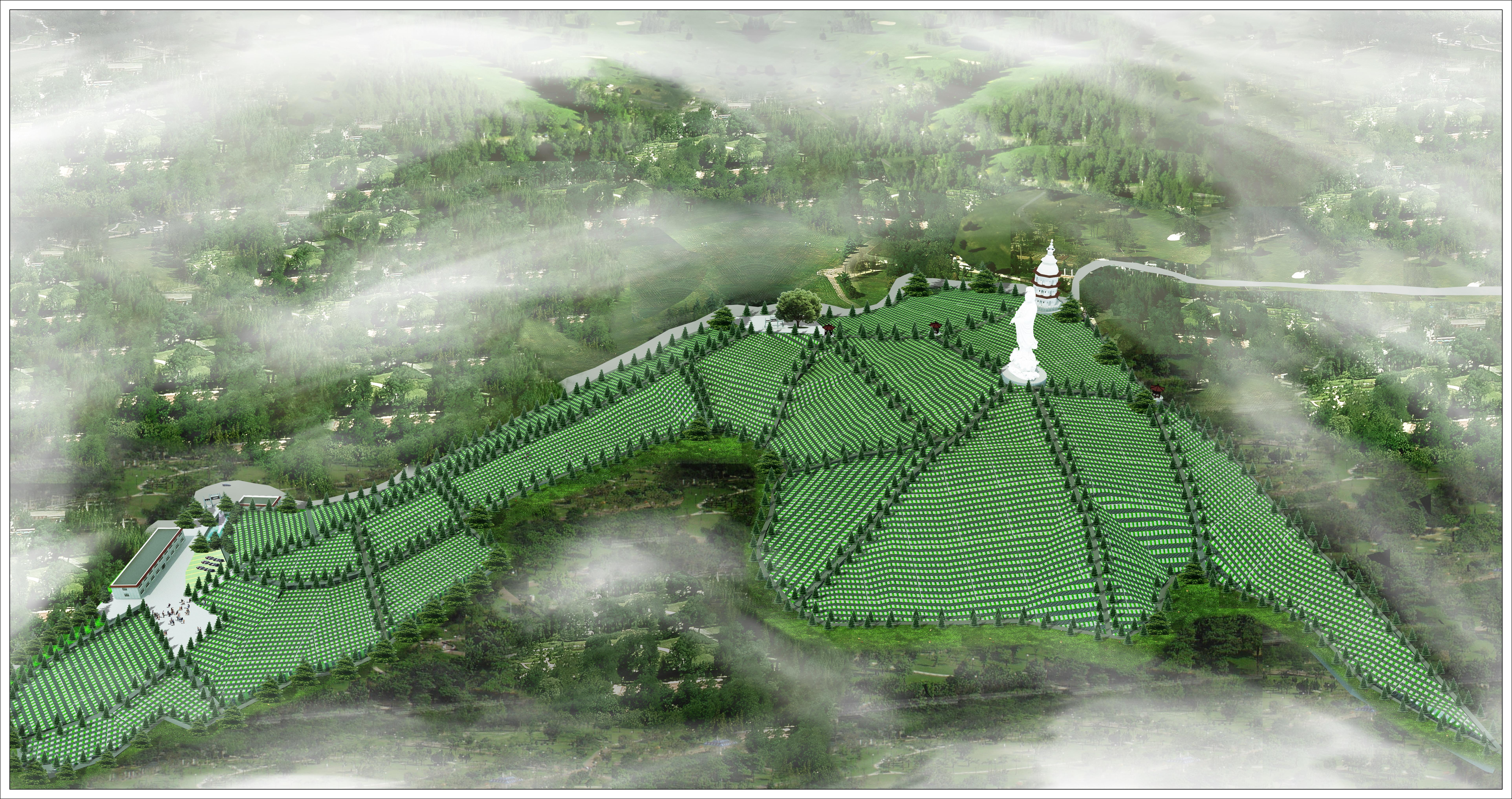内江市东兴区赛峨山公墓园区图片