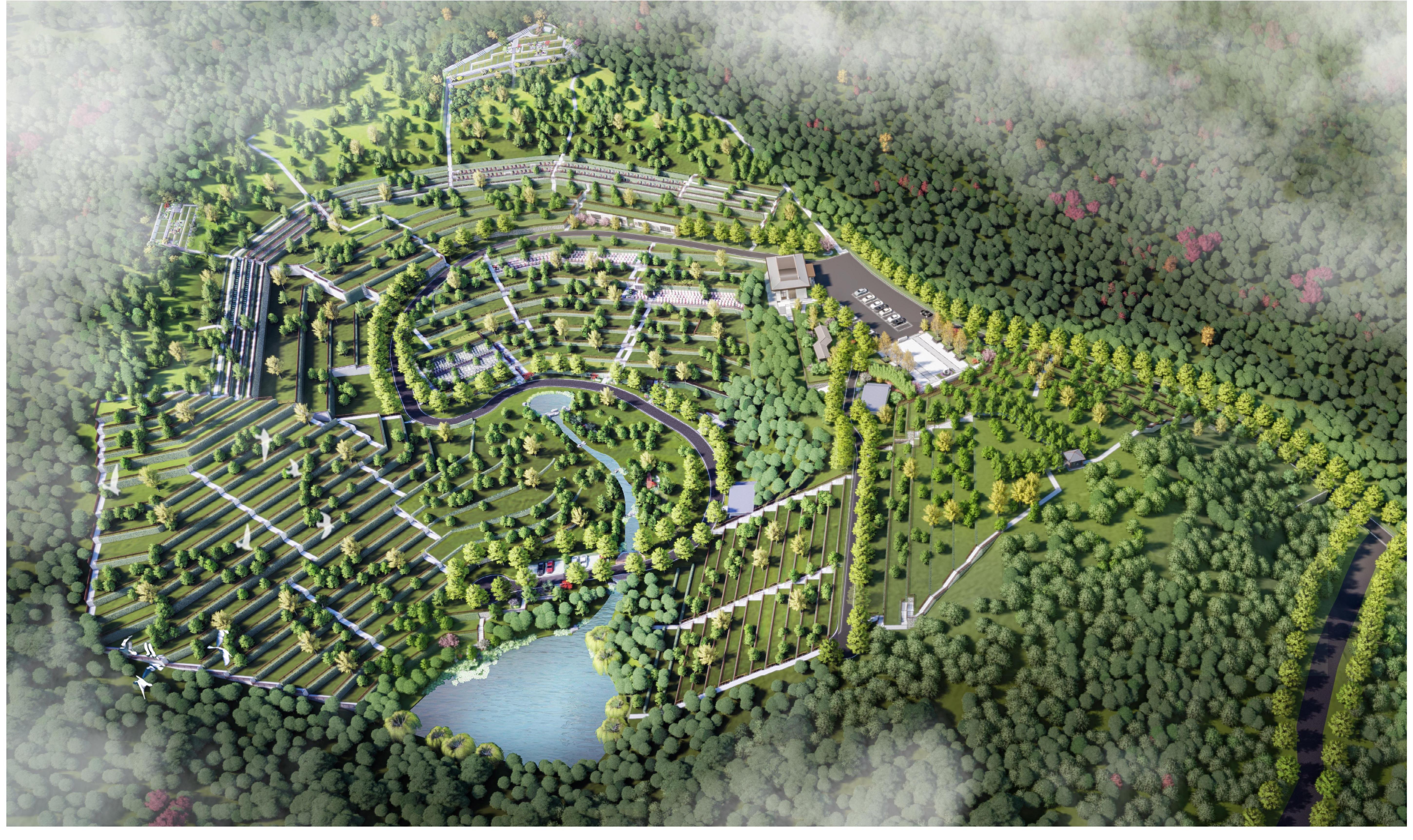 宜都市永安园公墓园区图片