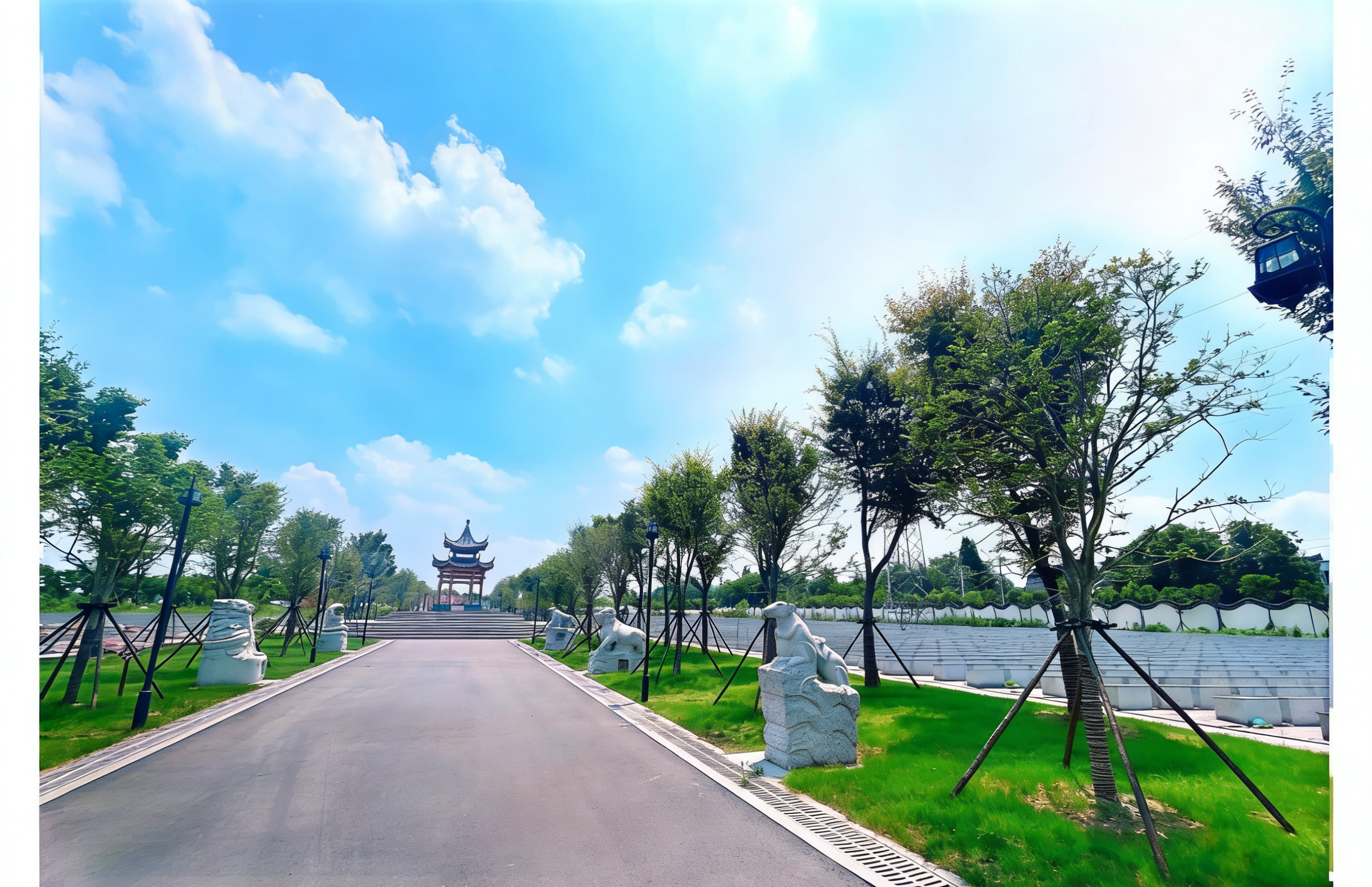 靖江市新桥镇龙安公墓园区图片
