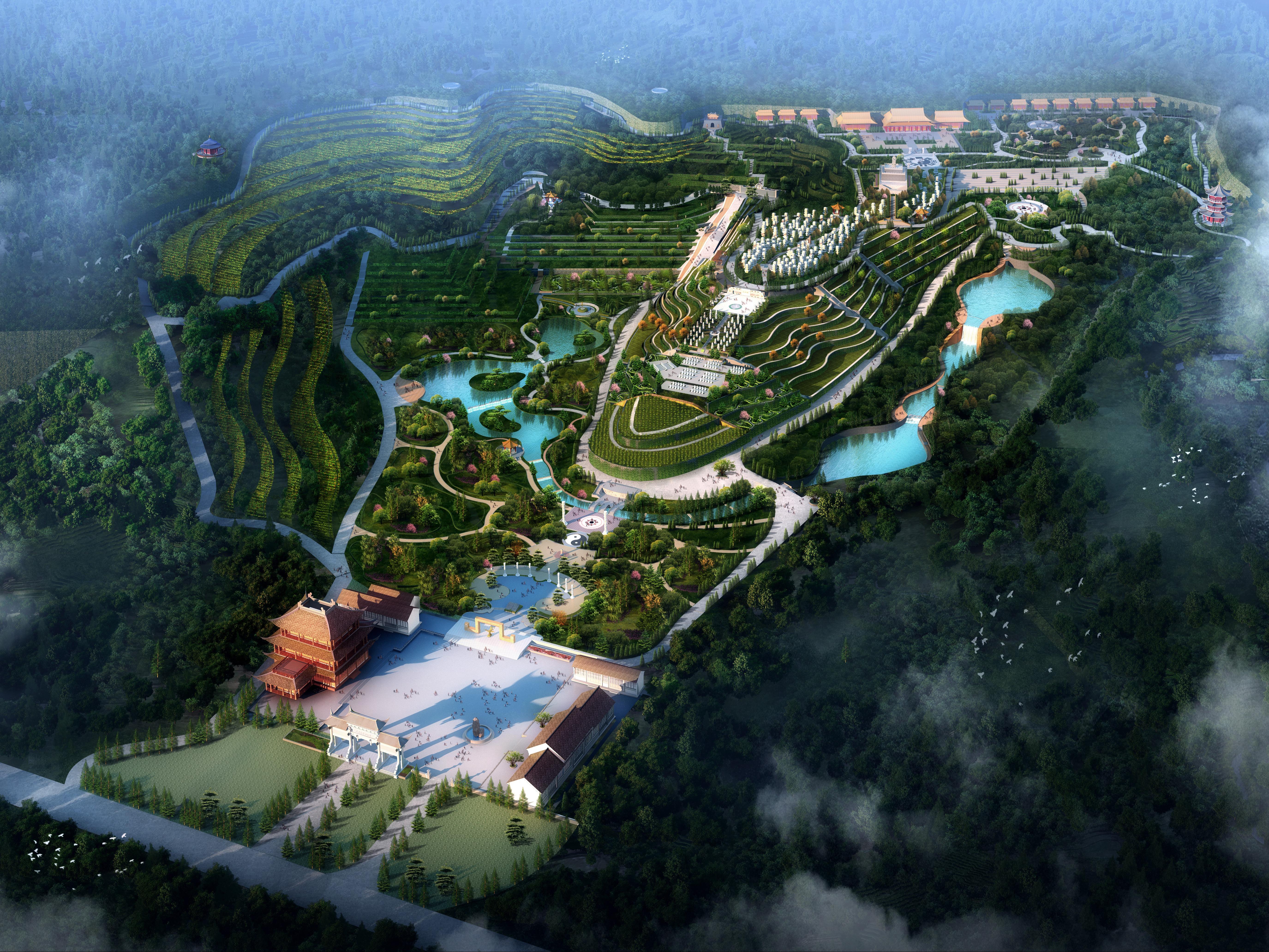 赤城县凤凰山公墓园区图片